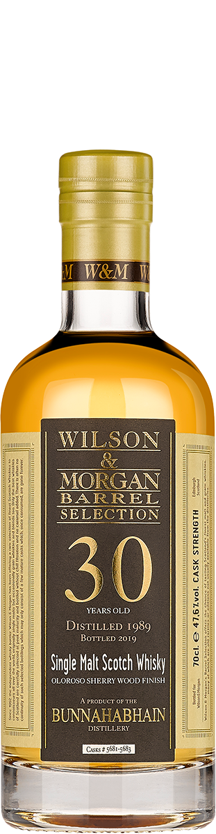 Bunnahabhain - 30 Jahre (1989-19) Sherry Finish 47,6% 0,7 ltr. Single Malt Whisky Wilson Morgan - Image 2