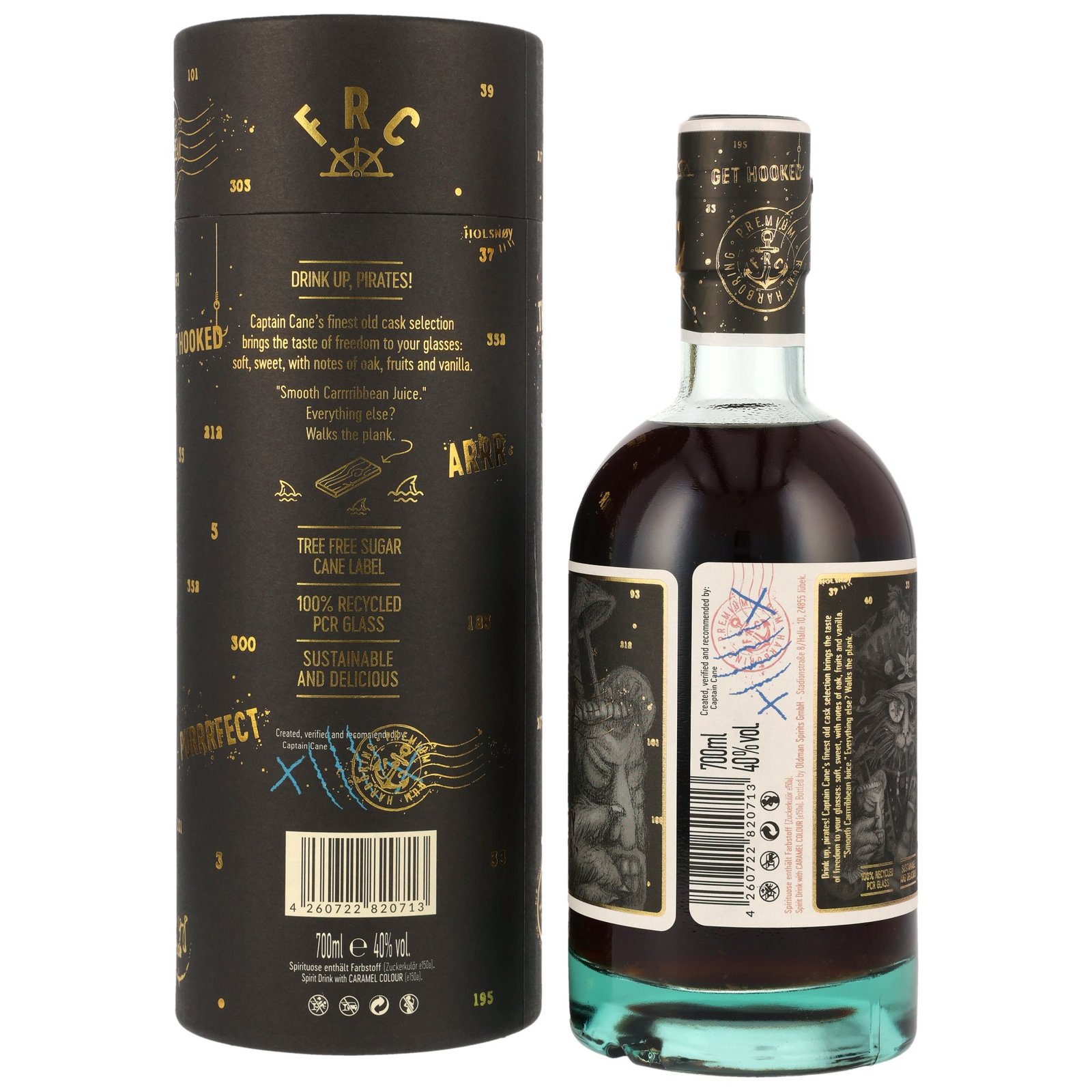 Captain Cane XO Reserve (Rum-Basis) / 40% 0,7l / mit Tube - Image 2