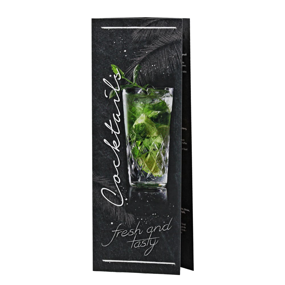 Cocktailkarte mit 17 Sorten