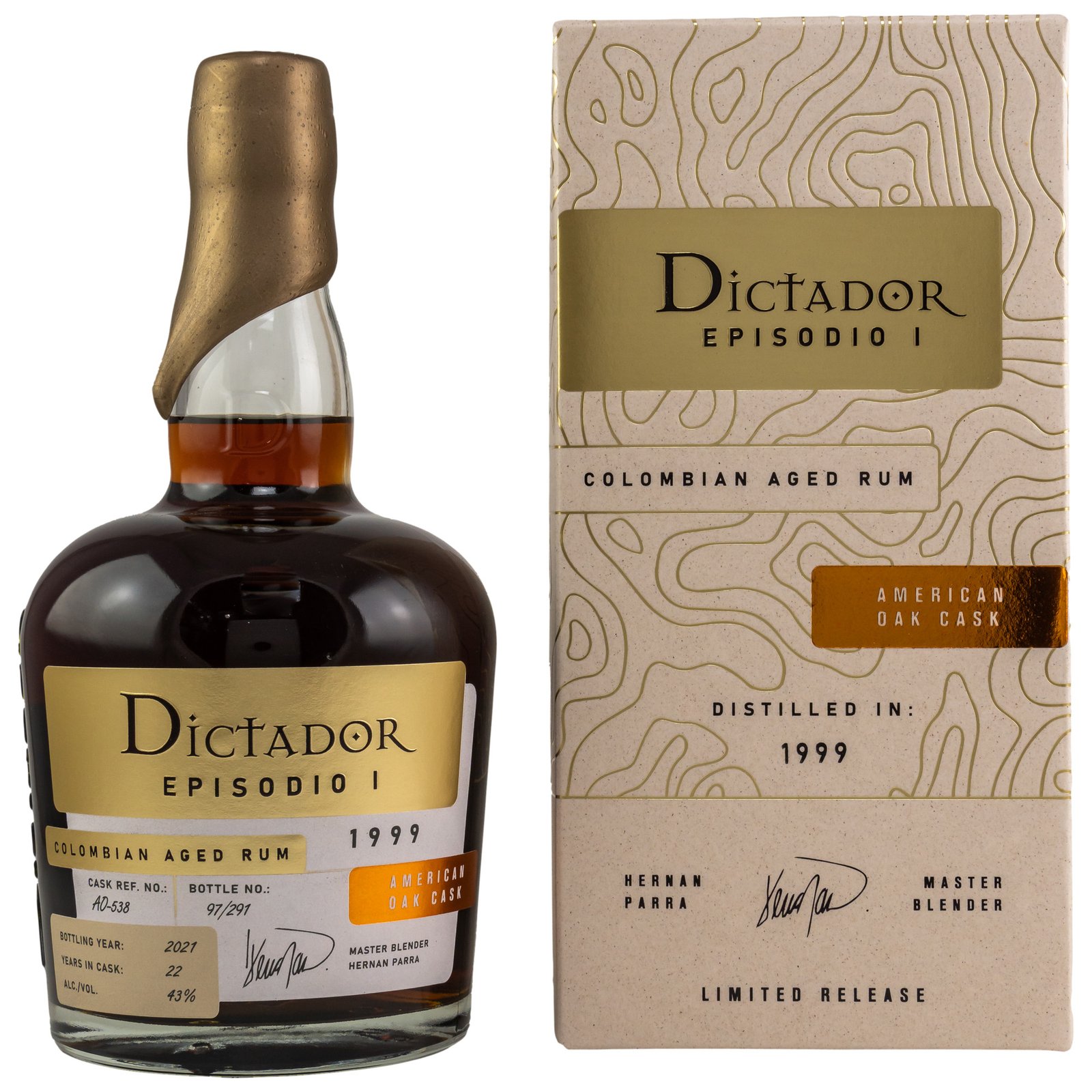 Dictador Episodio I 1999-2021 American Oak Cask Rum / 43% Vol. 0,7 ltr. - Image 3