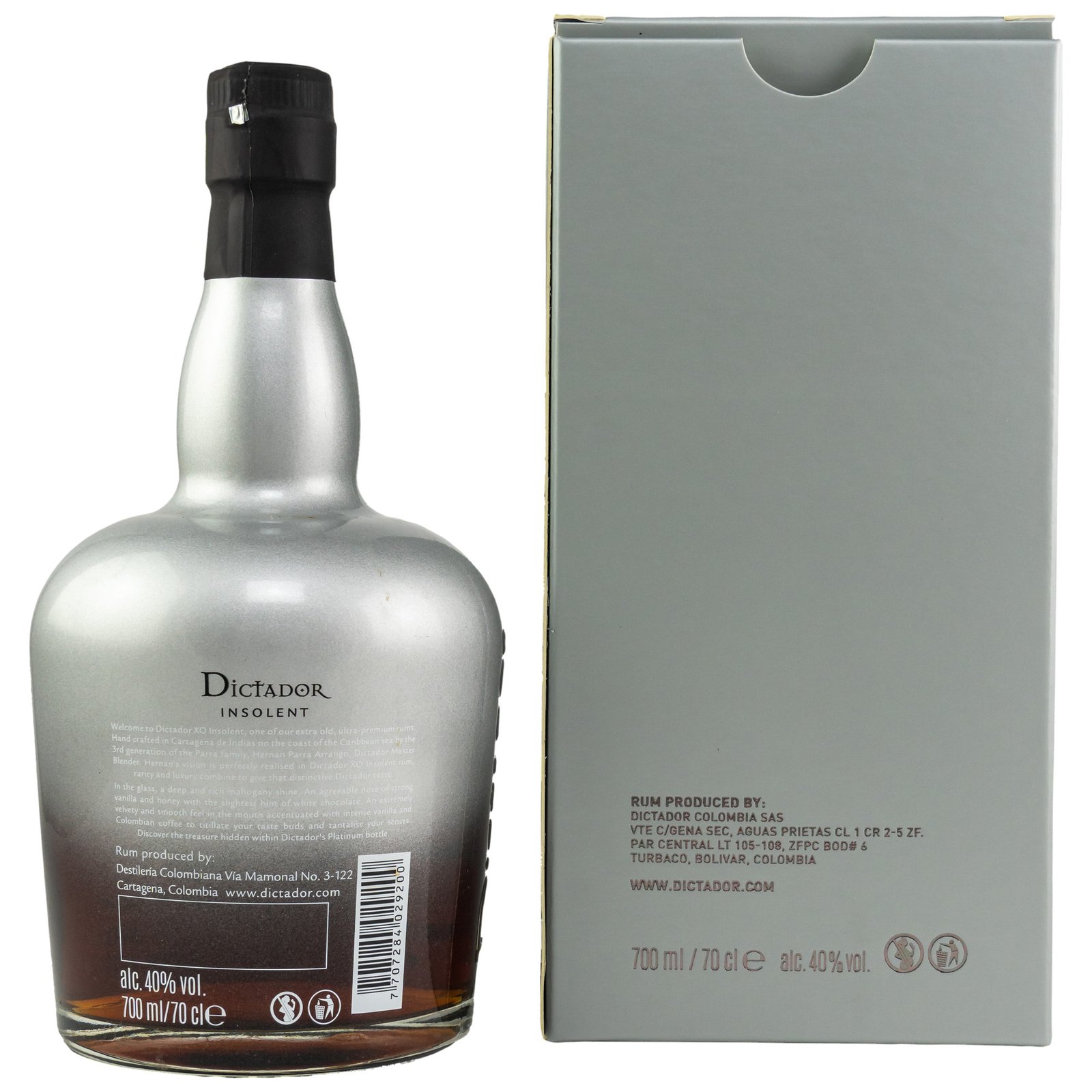 Dictador XO Insolent Colombian Aged Rum in Geschenkpackung, 40% Vol. 0,7 ltr. - Image 2