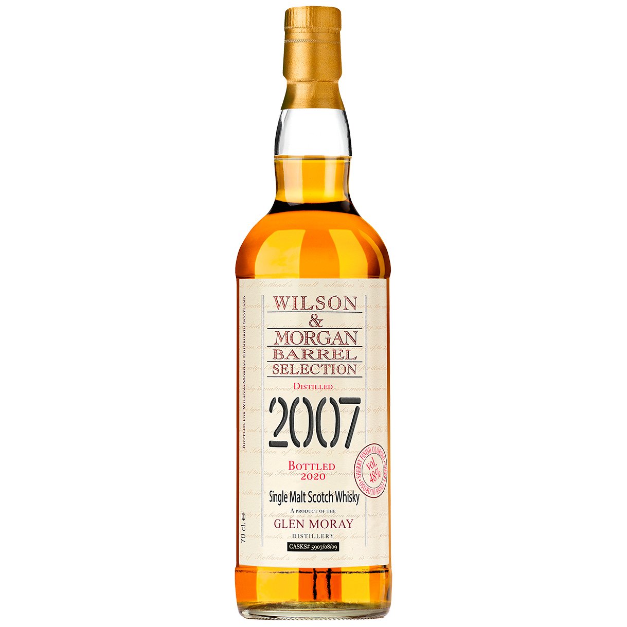 Glen Moray Whisky 13 Jahre (2007-2020) Oloroso Sherry 48% 0,7 ltr. Wilson Morgan - Image 2