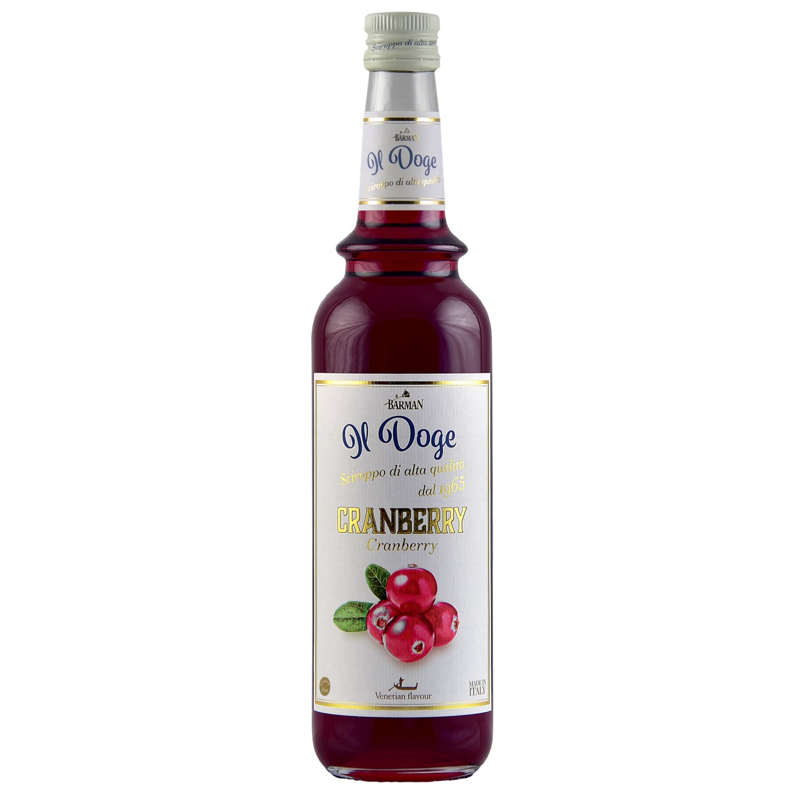 Il Doge Sirup Cranberry / 0,7 ltr. Alkoholfrei / Glutenfrei / Halal
