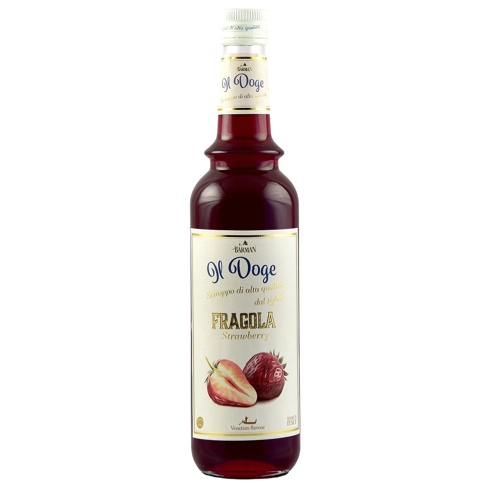 Il Doge Sirup Erdbeer - Strawberry / 0,7 ltr. Alkoholfrei / Glutenfrei / Halal - Image 3
