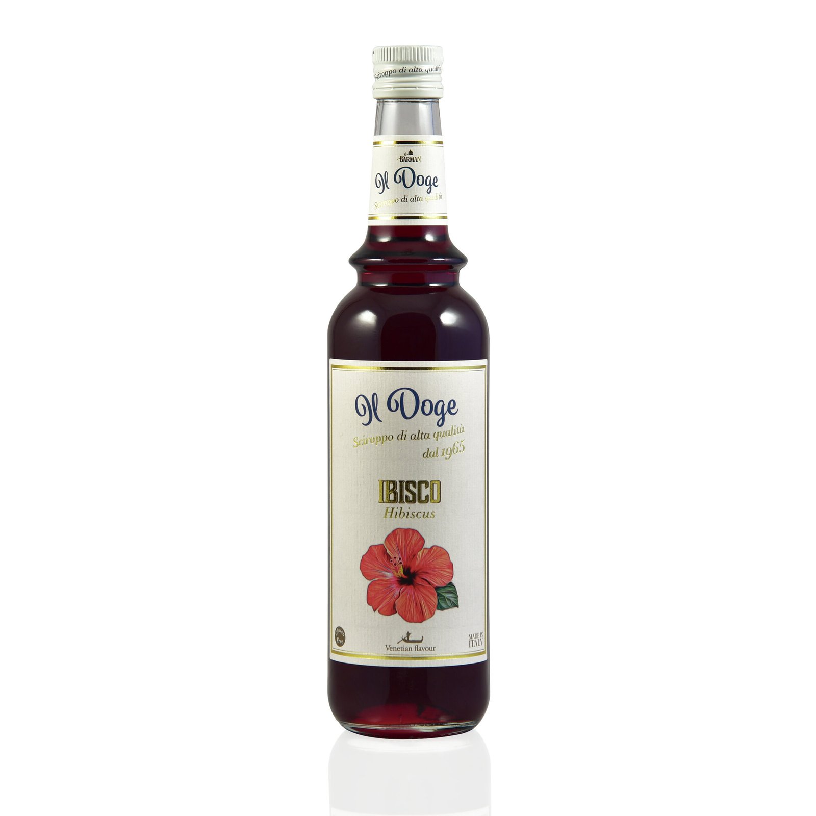 Il Doge Sirup Hibiskus / 0,7 ltr. Alkoholfrei / Glutenfrei / Halal