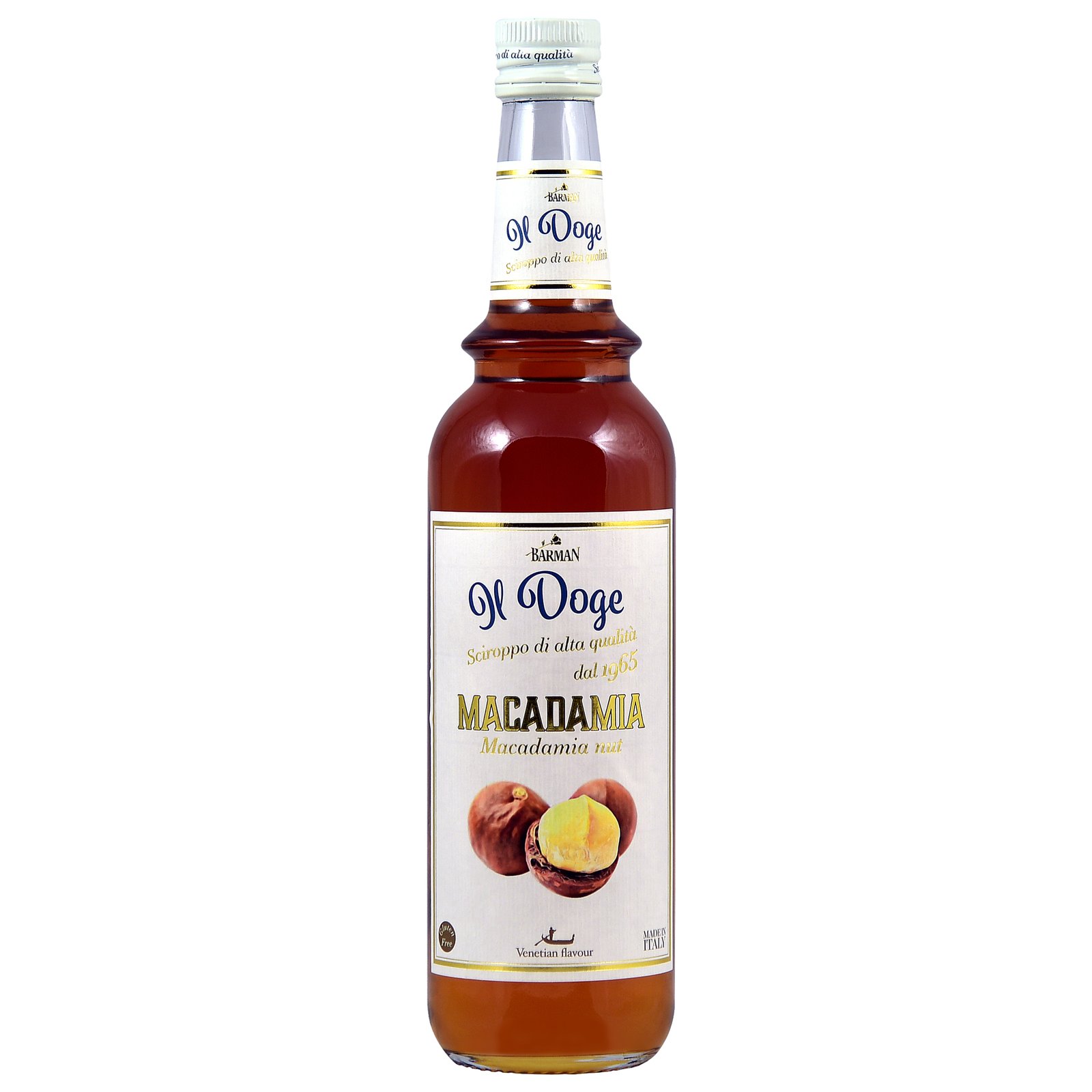 Il Doge Sirup Macadamia Nuss / 0,7 ltr. Alkoholfrei / Glutenfrei / Halal