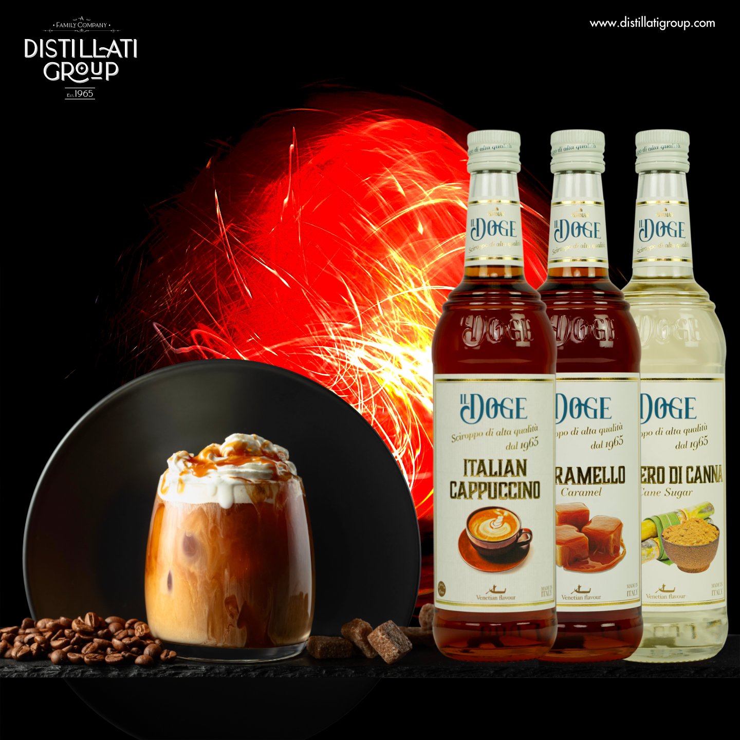 Il Doge Sirup Rohrzucker - Cane Sugar / 0,7 ltr. Alkoholfrei / Glutenfrei / Halal - Image 2