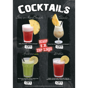 individuelles Cocktail Plakat