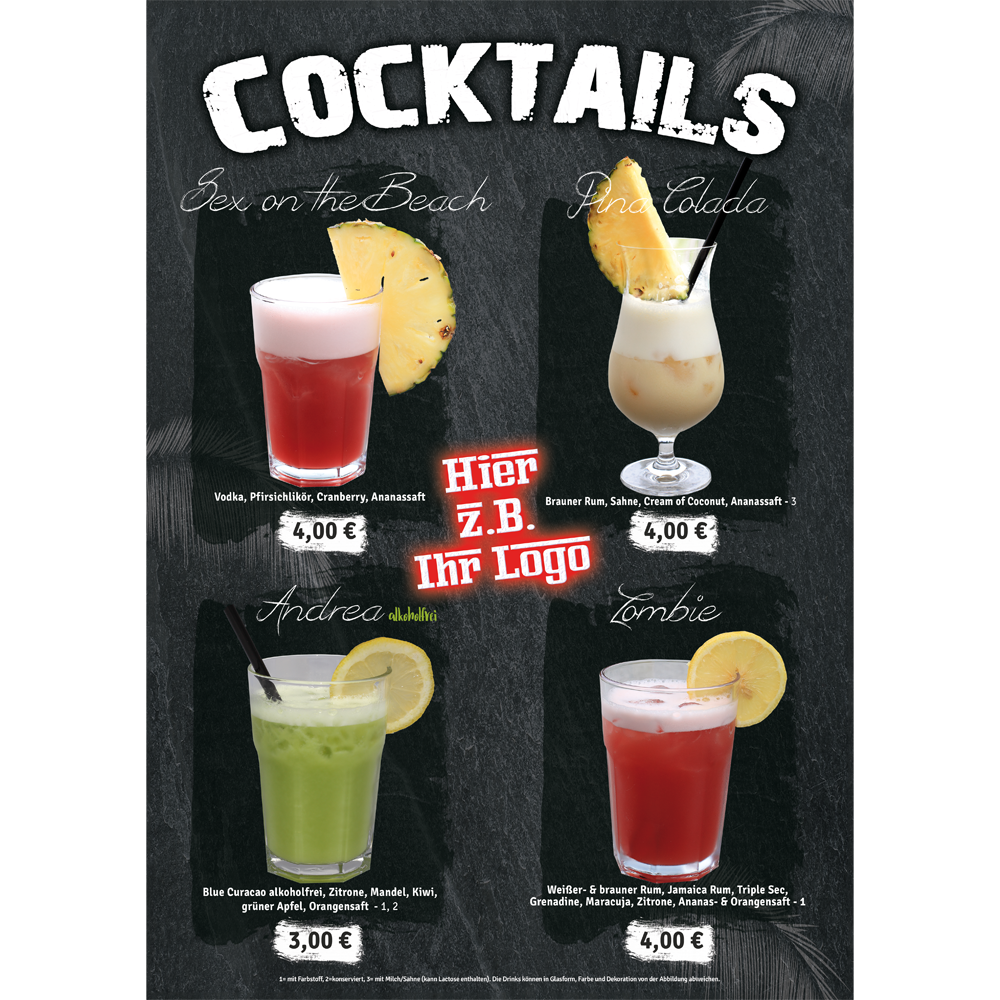 individuelles Cocktail Plakat