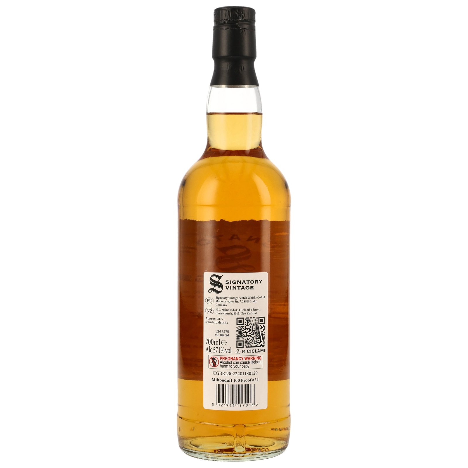 Miltonduff 2015-2024 / 8 Jahre / Signatory 100 PROOF Edition #24 / 57,1% 0,7l - Image 2