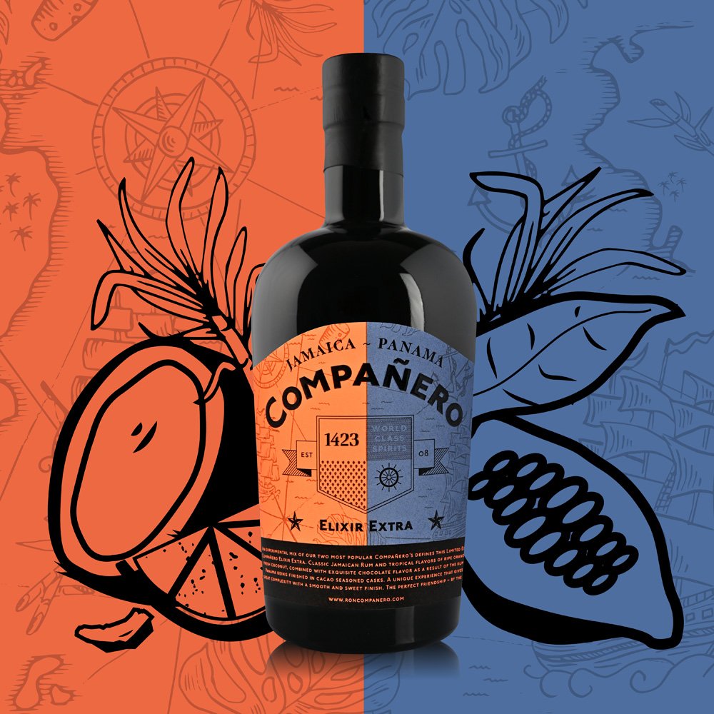 Ron Compañero Elixir Extra / 47% Vol. 0,7l / Jamaica & Panama / Rumlikör - Image 2