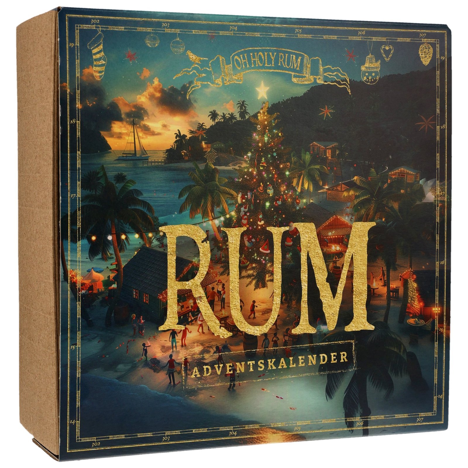 Rum Adventskalender 2024 / 43,5% Vol. / 24 x 20 ml. / incl. Tasting Glas