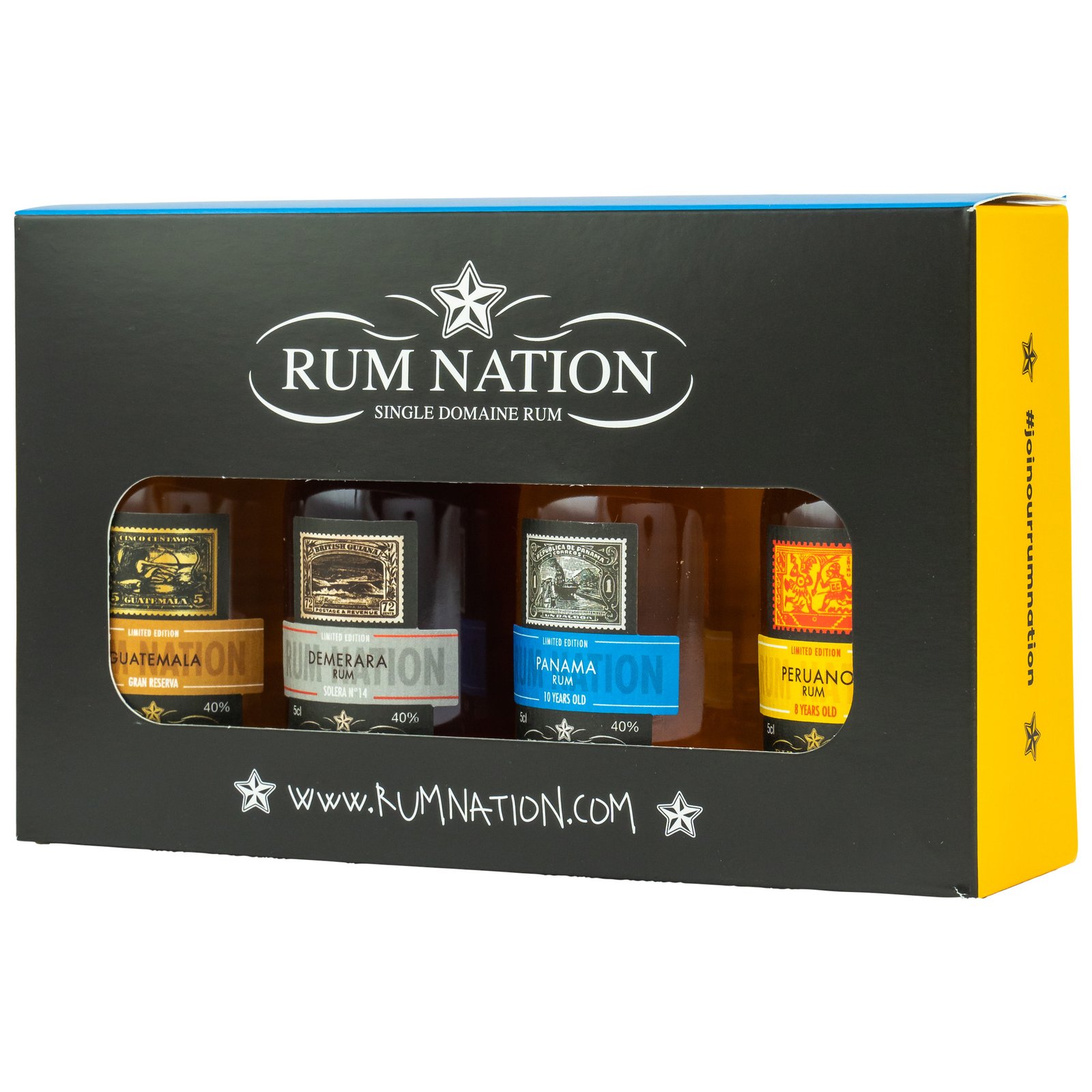 Rum Nation Mini Collection / 4 x 0,05 ltr. / 40,5% Vol. / British Guyana, Guatemala, Panama, Peru - Image 3