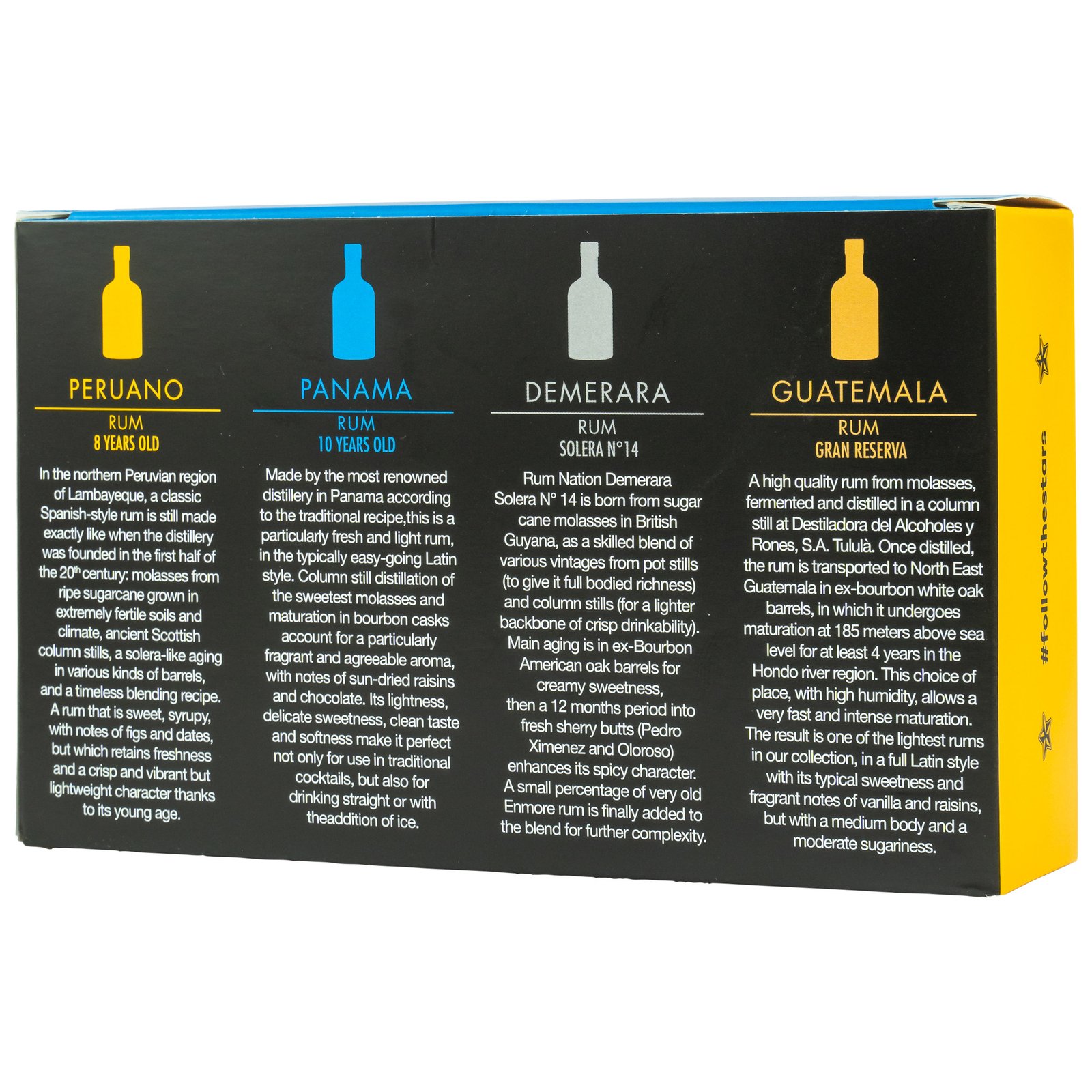 Rum Nation Mini Collection / 4 x 0,05 ltr. / 40,5% Vol. / British Guyana, Guatemala, Panama, Peru - Image 4