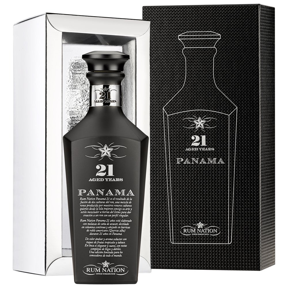 Rum Nation Panama 21 Jahre / 43% Vol. 0,7l / Black Decanter Geschenkbox - Image 3