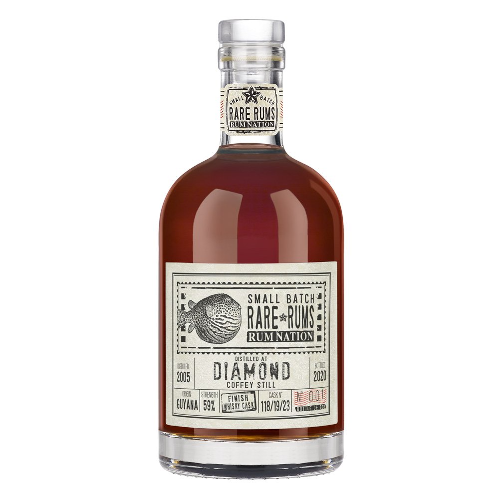 Rum Nation Rare Rum Diamond 15 Jahre Whisky Finish, 59% 0,7 ltr. (2005-2020) - Image 2