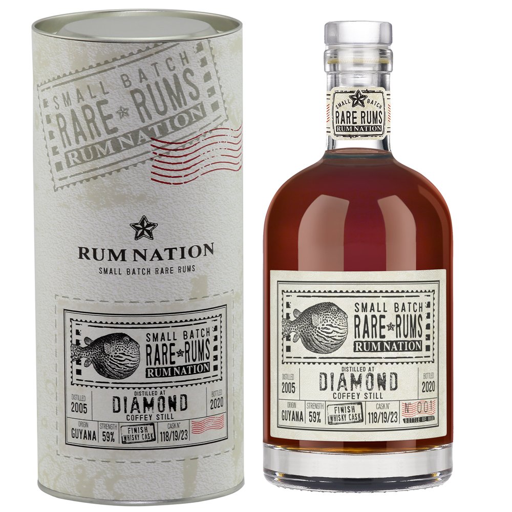 Rum Nation Rare Rum Diamond 15 Jahre Whisky Finish, 59% 0,7 ltr. (2005-2020) - Image 4