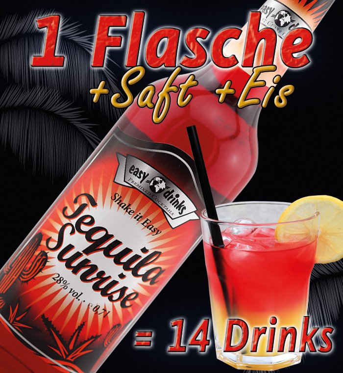 Tequila Sunrise / Fertigcocktail / 28% Vol. 0,7 ltr - Image 4
