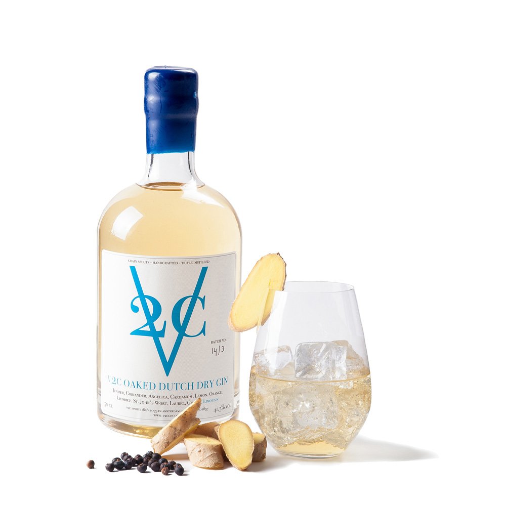 V2C Oaked Dry Gin / 41,5% Vol. 0,5 ltr. / Eichenholzfass Vanille Aroma - Image 2