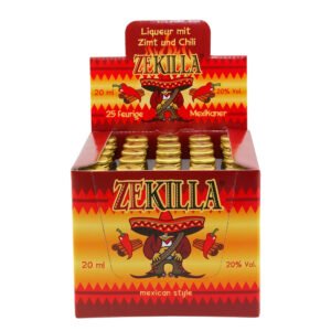 ZEKILLA mexican style / Zimtlikör mit Chili 20% Vol. / Partybox 25x0,02 ltr.